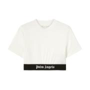 Palm Angels Logo Underband Crew Neck T-shirt White, Dam