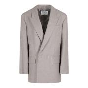 Filippa K Flanell Dubbelknäppt Blazer Gray, Dam