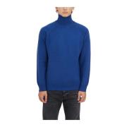 Paolo Pecora Ull Turtleneck Tröja Blue, Herr