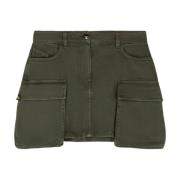 Barrow Jeanskjol Cargo Denim Green, Dam