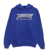 Thrasher Royal Logo Hood Herr Hoodie Blue, Herr