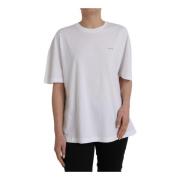 Balenciaga Vit Bomull Crew Neck T-shirt White, Dam