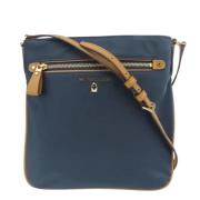 Michael Kors Pre-owned Pre-owned Tyg crossbodyvskor Blue, Dam