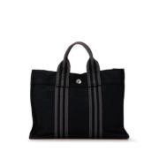 Hermès Vintage Pre-owned Canvas handvskor Black, Dam