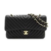 Chanel Vintage Pre-owned Laeder axelremsvskor Black, Dam