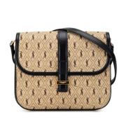 Yves Saint Laurent Vintage Pre-owned Canvas axelremsvskor Beige, Dam