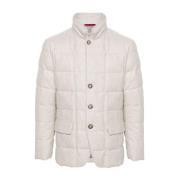 Fay Ivory Pufferjacka med Front Zip Beige, Herr