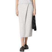 Sminfinity Räfflad Tulpan Maxi Kjol Gray, Dam