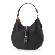 Elisabetta Franchi Svart Hobo Axelväska med Clutch Black, Dam