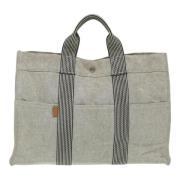 Hermès Vintage Pre-owned Canvas handvskor Gray, Dam