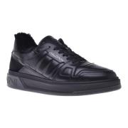 Baldinini Trainers in black quilted leather Black, Herr