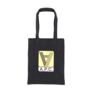 A.p.c. Bomull Tote Bag Lou Black, Dam