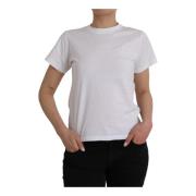 Balenciaga Vit Bomull Crew Neck T-shirt White, Dam