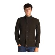 Barbour Elegant Zip Through Sweater Green, Herr