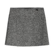 Marc O'Polo Tweed mini omlottkjol formad Gray, Dam