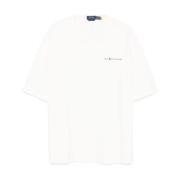 Polo Ralph Lauren Vit Logo Print T-shirts och Polos White, Herr