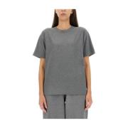 Alexander Wang T-shirt med logotryck Gray, Dam