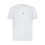 C.P. Company Kortärmad T-shirt med Distinkt Stil White, Herr