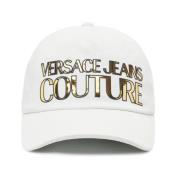 Versace Jeans Couture Vit Baseballkeps med Guldlogga White, Herr