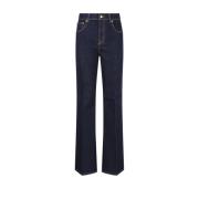 Tory Burch Mörk Tvätt Boot Leg Jeans Blue, Dam