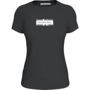 Calvin Klein Minimalistiskt Logot-shirt Svart Black, Dam