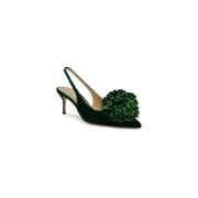 Aquazzura Grön Sammet Pump Skor Green, Dam