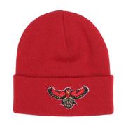 Mitchell & Ness Atlanta Hawks Stickad Mössa Hat Red, Herr