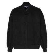 JW Anderson Svart Ull Dragkedja Jacka Black, Herr