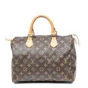 Louis Vuitton Vintage Pre-owned Belagd canvas handvskor Brown, Dam