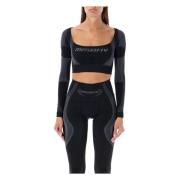 Misbhv Svart Aktiv Crop Top Aw24 Black, Dam