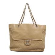 Chanel Vintage Pre-owned Laeder axelremsvskor Beige, Dam