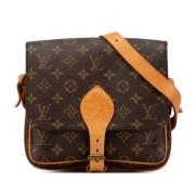 Louis Vuitton Vintage Pre-owned Canvas axelremsvskor Brown, Dam