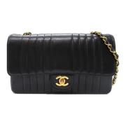 Chanel Vintage Pre-owned Laeder axelremsvskor Black, Dam