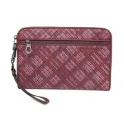 Bottega Veneta Vintage Pre-owned Laeder kuvertvskor Red, Dam