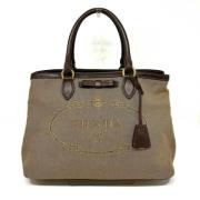 Prada Vintage Pre-owned Canvas totevskor Brown, Dam