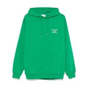 Drole de Monsieur Grön Broderad Slogan Huvtröja Sweater Green, Herr