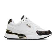 Guess Vita lädersneakers White, Dam