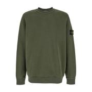 Stone Island Grön Basic Crewneck Sweater Green, Herr