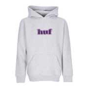 HUF Grå Herrhoodie med Anpassad Logopatch Gray, Herr