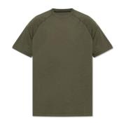 Y-3 T-shirt med logopatch Green, Herr