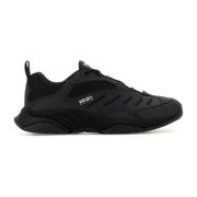 Kenzo Svarta tyg X-Trainer sneakers Black, Herr