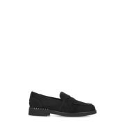 ASH Svarta Cow Hair Loafers Rund Tå Black, Dam