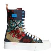 Dolce & Gabbana Multicolor Patchwork High Top Sneakers Multicolor, Dam