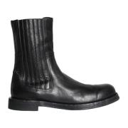 Dolce & Gabbana Svarta Hästläder Mid Calf Stövlar Black, Herr