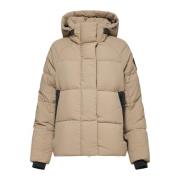 Canada Goose Quiltad Parka med Hög Krage Beige, Dam