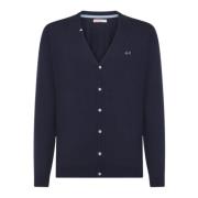 Sun68 Navy Blue Cardigan Sweater Blue, Herr