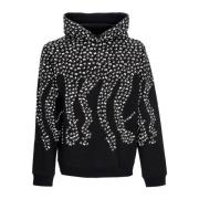 Octopus Svart Studs Hoodie med Känguruficka Black, Herr