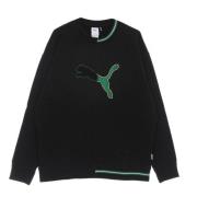 Puma Svart Lättvikts Crewneck Sweatshirt Black, Herr