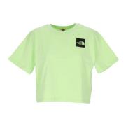 The North Face Grön Crop Tee med Logo Print Green, Dam