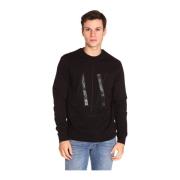 Armani Exchange Svart Crewneck Sweater 8Nzmpq Black, Herr